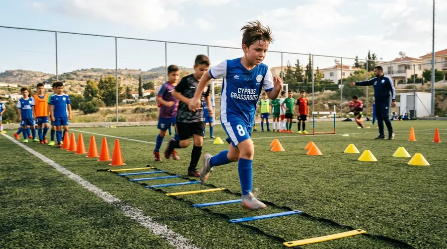 Football training at the academy