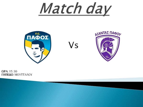 Friendly Football match with PAFOS FC