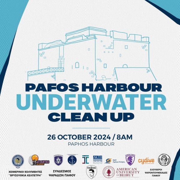 PAPHOS HARBOUR UNDERWATER CLEAN UP